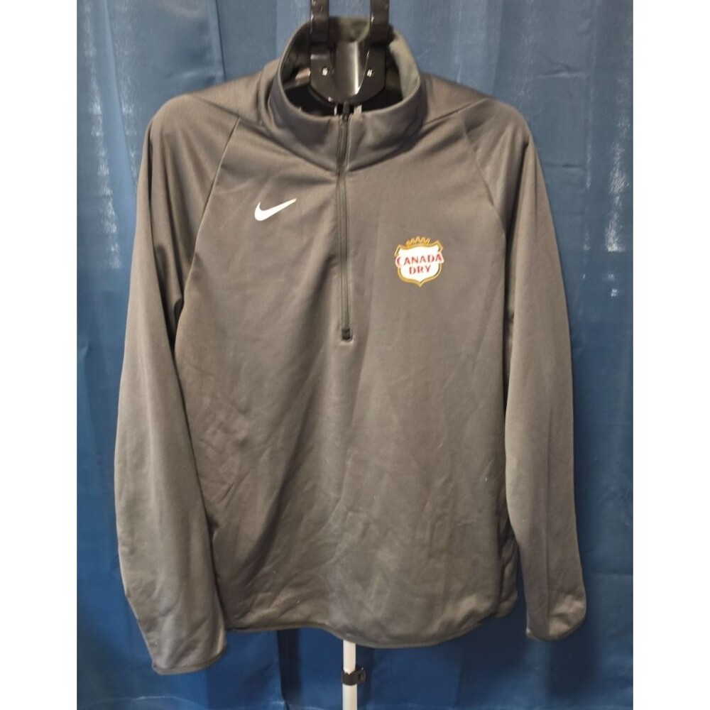 Nike Dri-Fit Canada Dry Promotional Gray Pullover Partial Zip Shirt Size XL